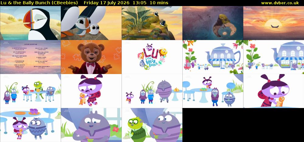 Lu & the Bally Bunch (CBeebies) Friday 17 July 2026 13:05 - 13:15