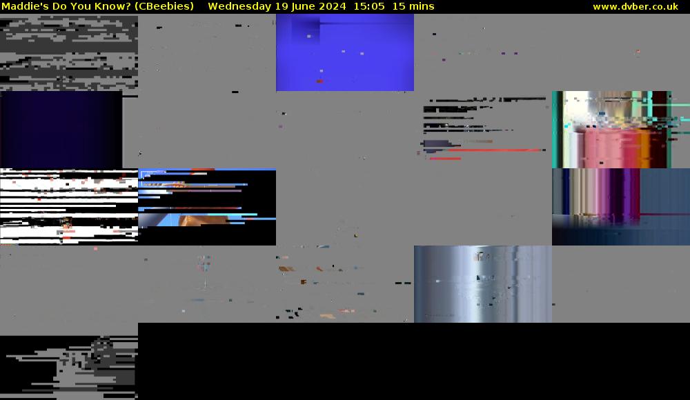 Maddie's Do You Know? (CBeebies) Wednesday 19 June 2024 15:05 - 15:20