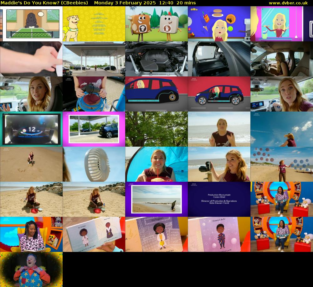Maddie's Do You Know? (CBeebies) Monday 3 February 2025 12:40 - 13:00