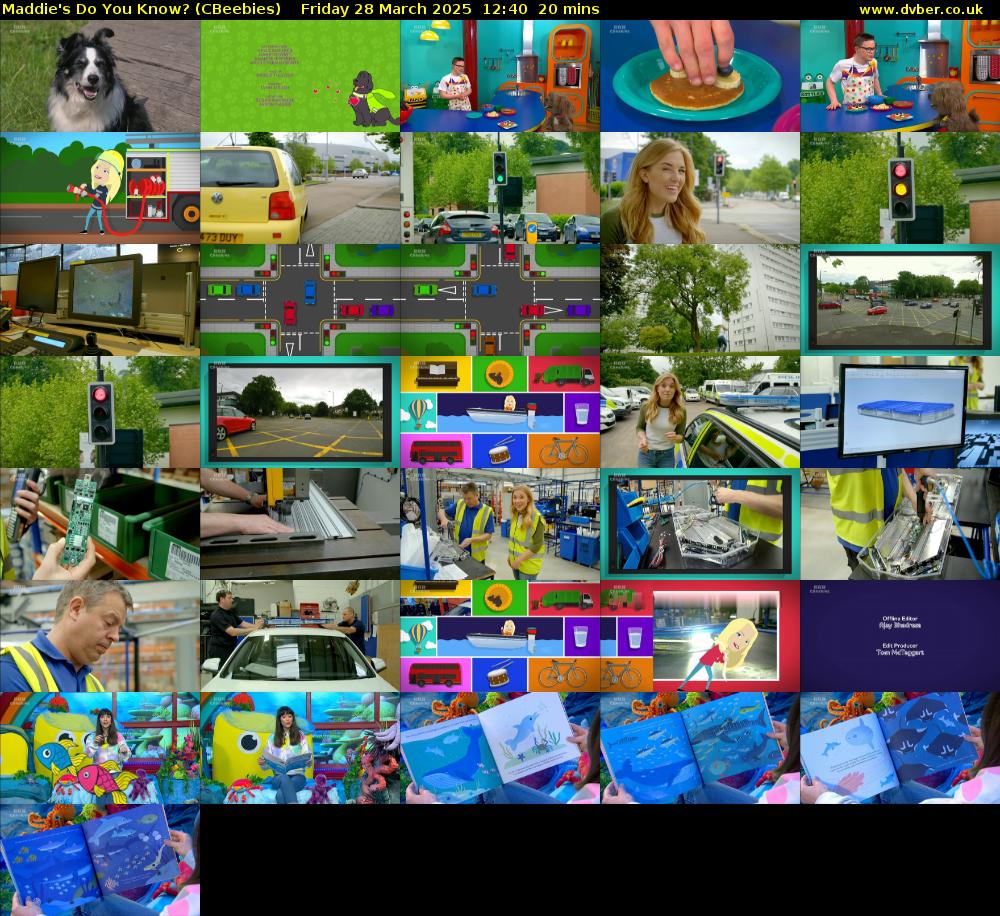 Maddie's Do You Know? (CBeebies) Friday 28 March 2025 12:40 - 13:00