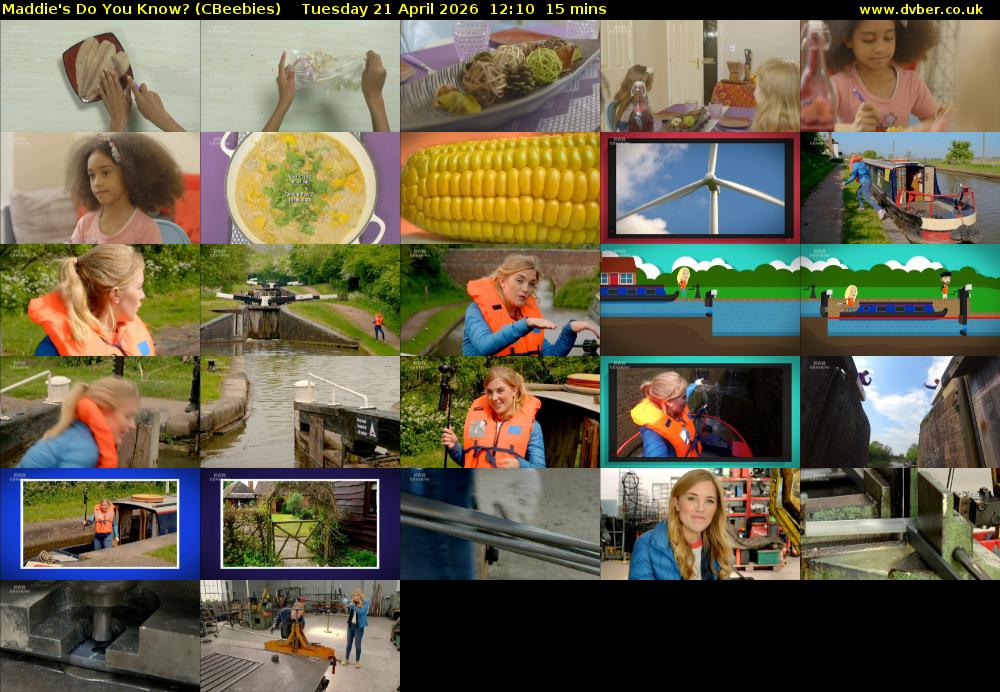 Maddie's Do You Know? (CBeebies) Tuesday 21 April 2026 12:10 - 12:25