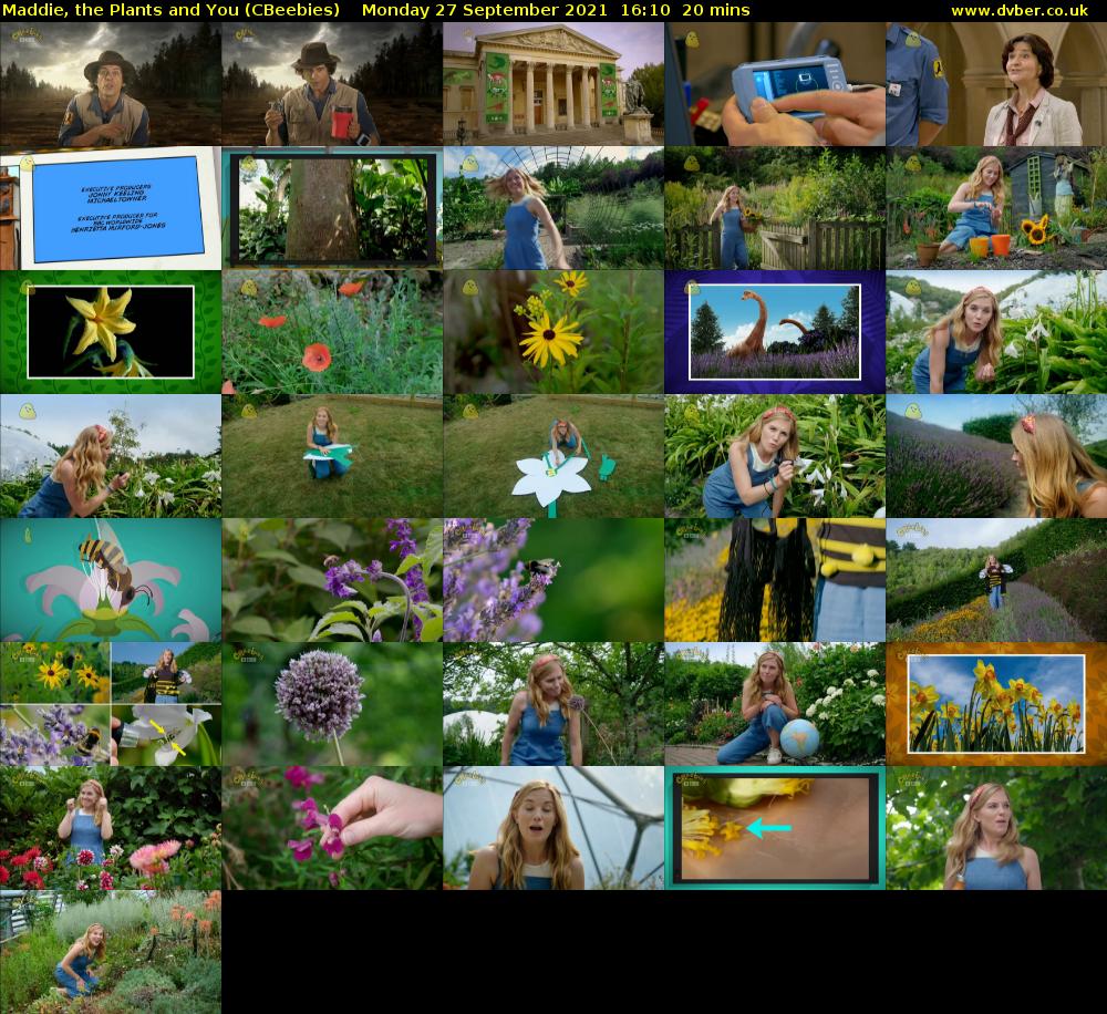 Maddie, the Plants and You (CBeebies) Monday 27 September 2021 16:10 - 16:30