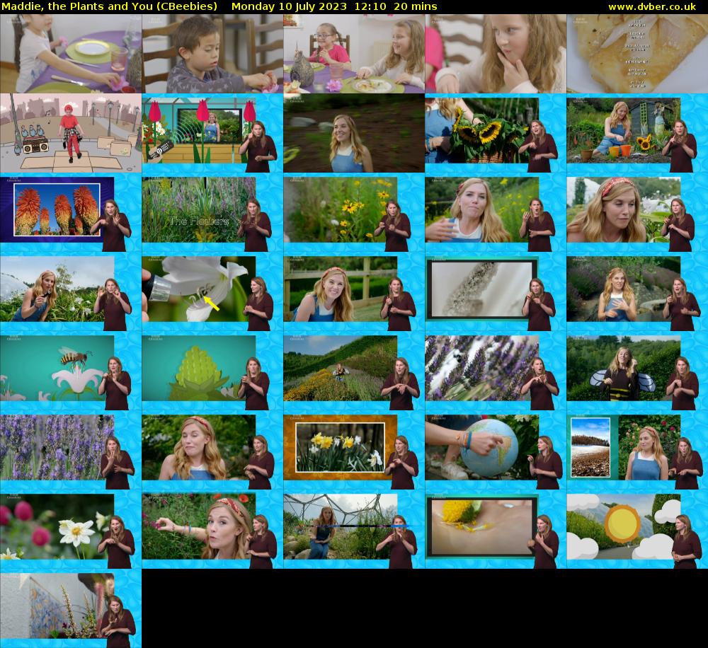 Maddie, the Plants and You (CBeebies) Monday 10 July 2023 12:10 - 12:30