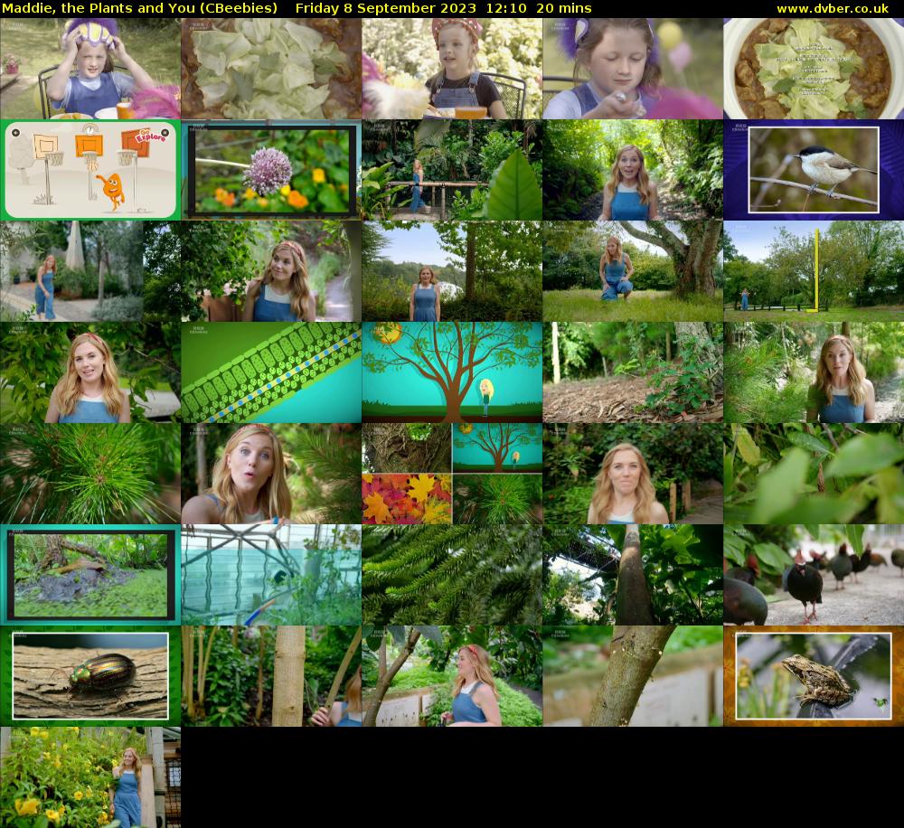 Maddie, the Plants and You (CBeebies) Friday 8 September 2023 12:10 - 12:30