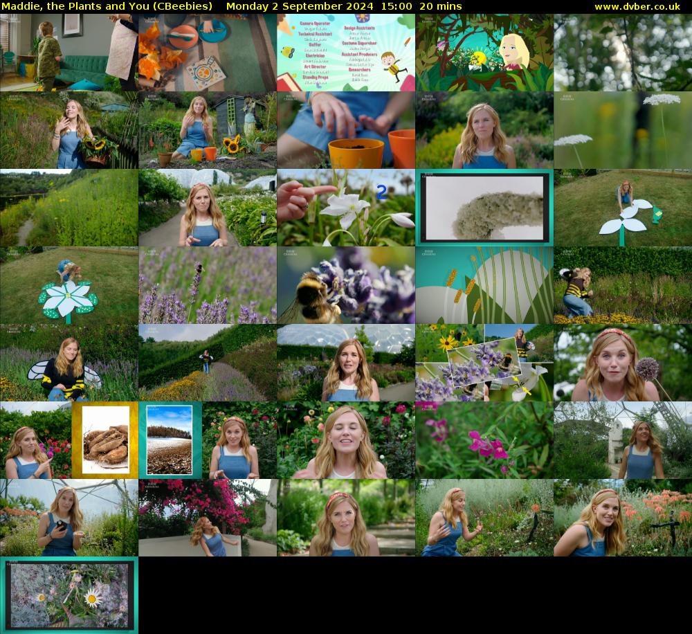 Maddie, the Plants and You (CBeebies) Monday 2 September 2024 15:00 - 15:20