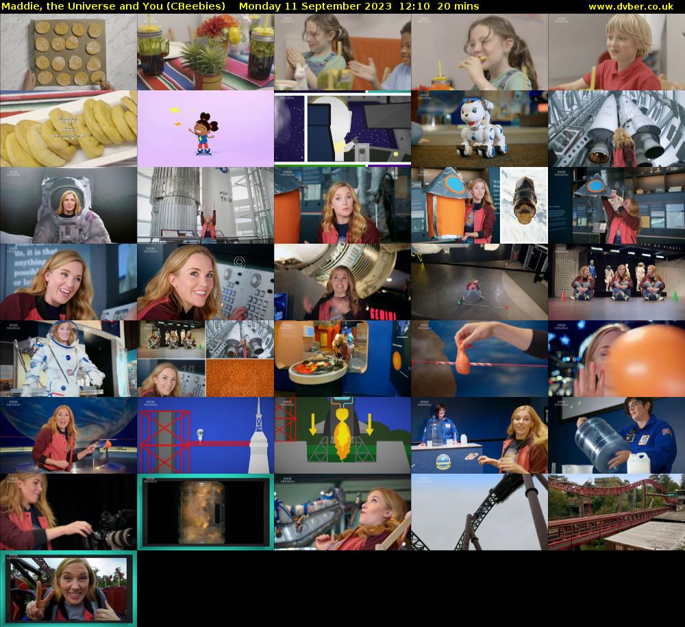 Maddie, the Universe and You (CBeebies) Monday 11 September 2023 12:10 - 12:30