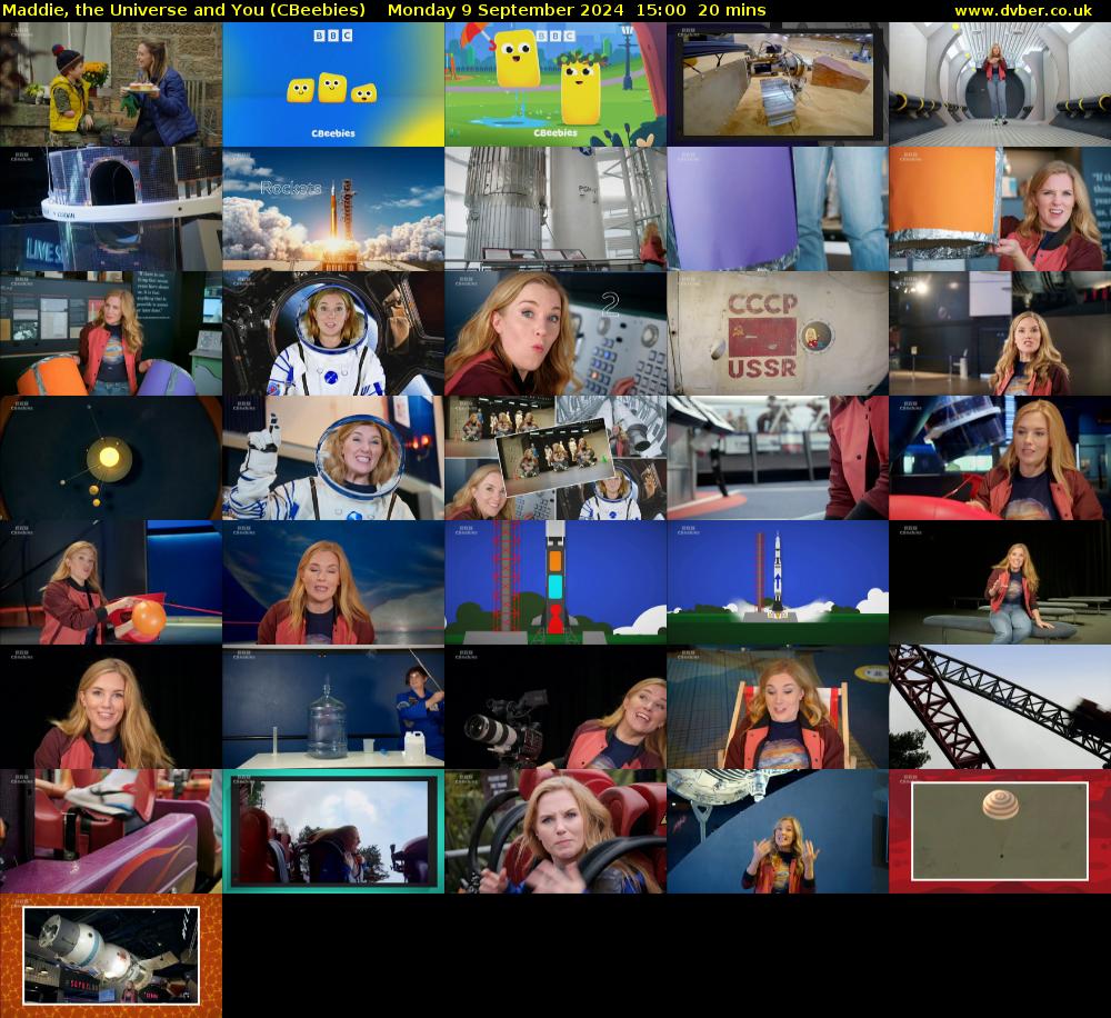Maddie, the Universe and You (CBeebies) Monday 9 September 2024 15:00 - 15:20
