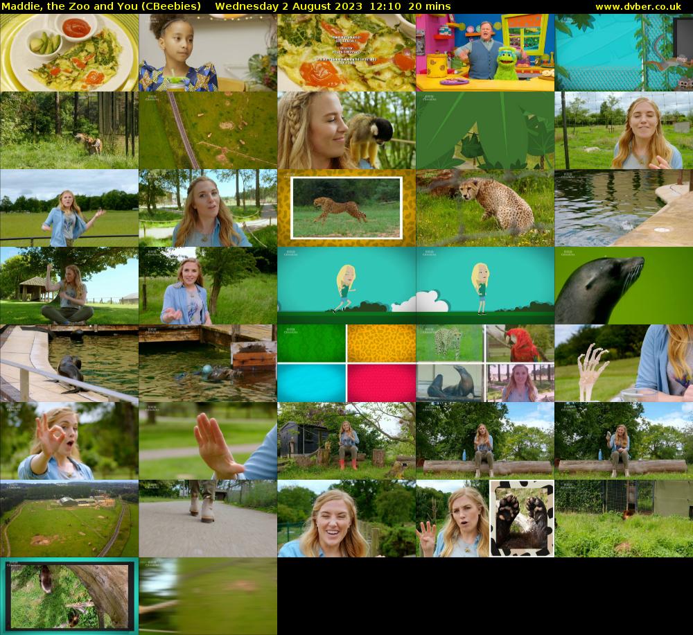 Maddie, the Zoo and You (CBeebies) Wednesday 2 August 2023 12:10 - 12:30