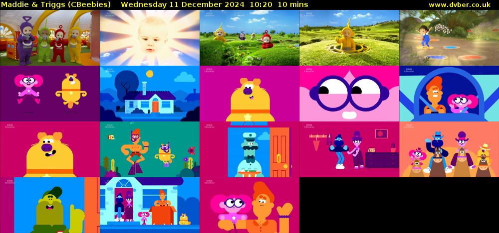 Maddie & Triggs (CBeebies) Wednesday 11 December 2024 10:20 - 10:30