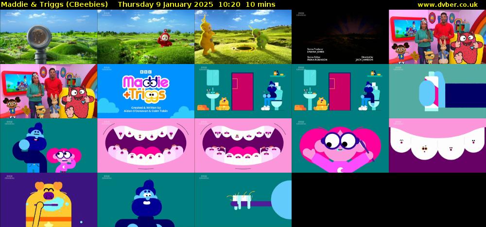 Maddie & Triggs (CBeebies) Thursday 9 January 2025 10:20 - 10:30