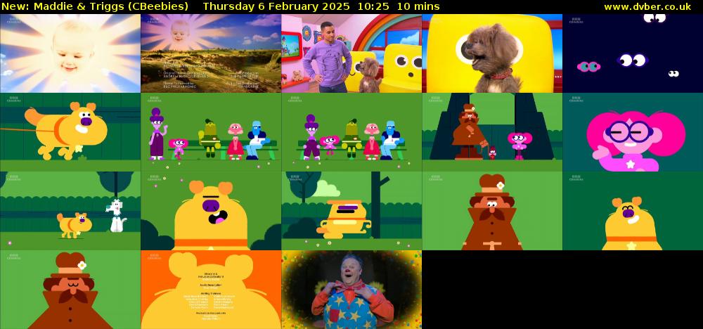 Maddie & Triggs (CBeebies) Thursday 6 February 2025 10:25 - 10:35