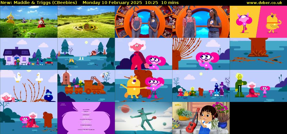 Maddie & Triggs (CBeebies) Monday 10 February 2025 10:25 - 10:35