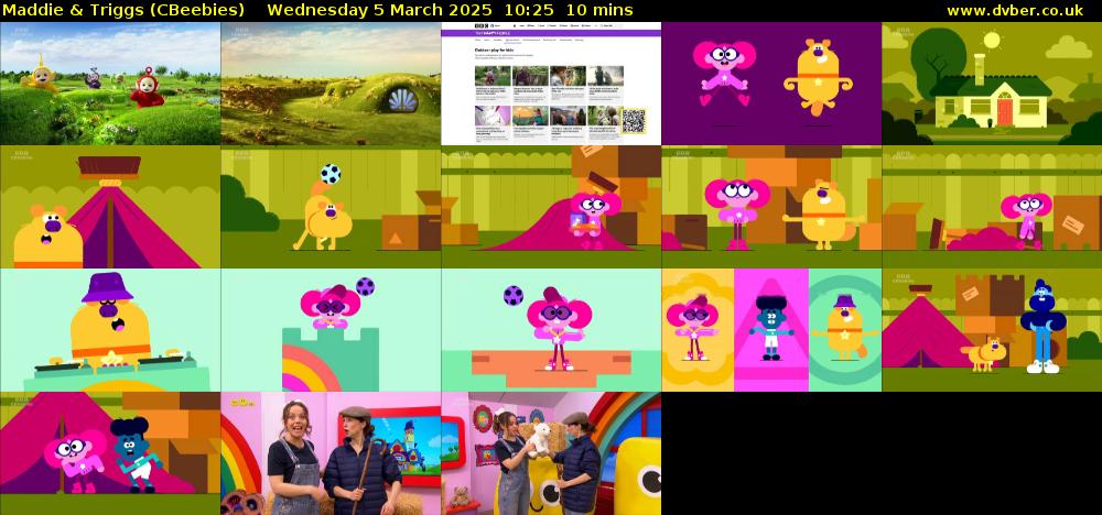 Maddie & Triggs (CBeebies) Wednesday 5 March 2025 10:25 - 10:35