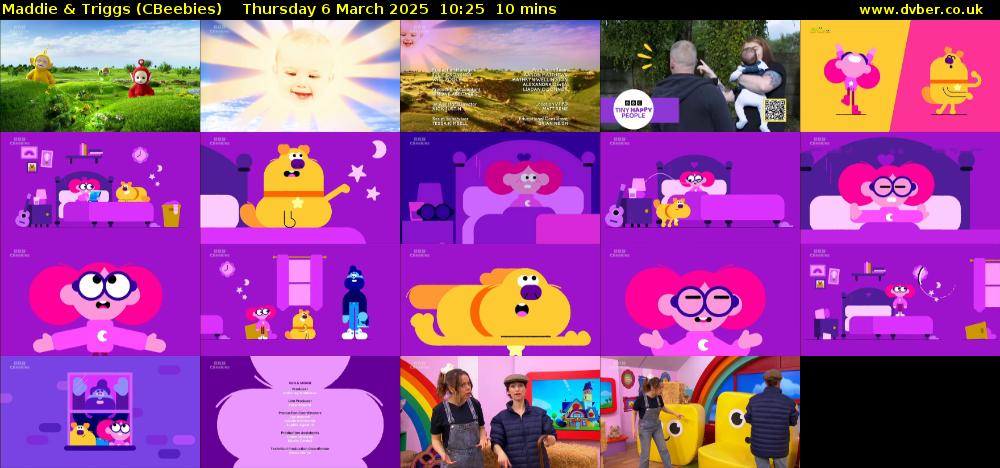 Maddie & Triggs (CBeebies) Thursday 6 March 2025 10:25 - 10:35