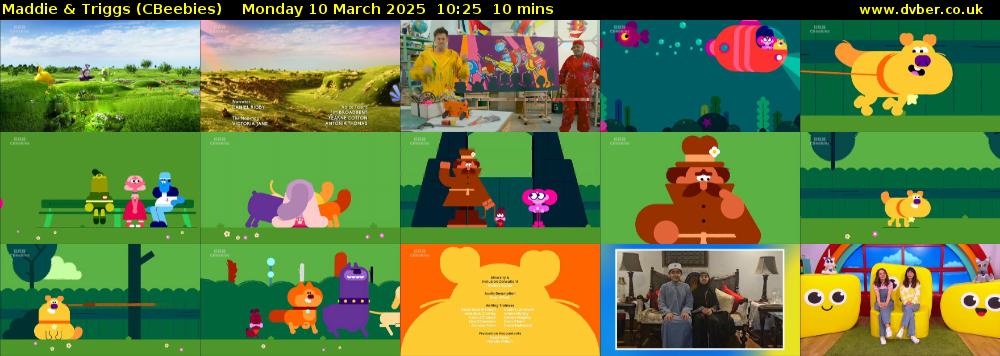 Maddie & Triggs (CBeebies) Monday 10 March 2025 10:25 - 10:35