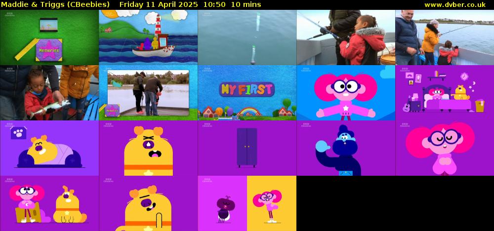 Maddie & Triggs (CBeebies) Friday 11 April 2025 10:50 - 11:00