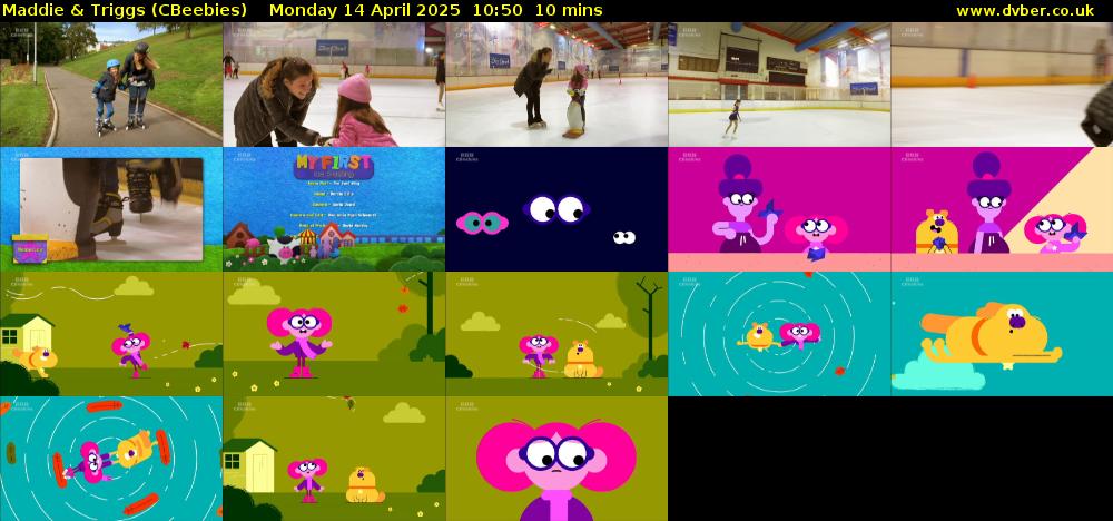 Maddie & Triggs (CBeebies) Monday 14 April 2025 10:50 - 11:00