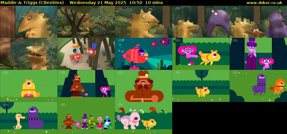 Maddie & Triggs (CBeebies) Wednesday 21 May 2025 10:50 - 11:00