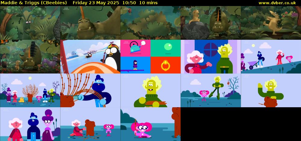 Maddie & Triggs (CBeebies) Friday 23 May 2025 10:50 - 11:00
