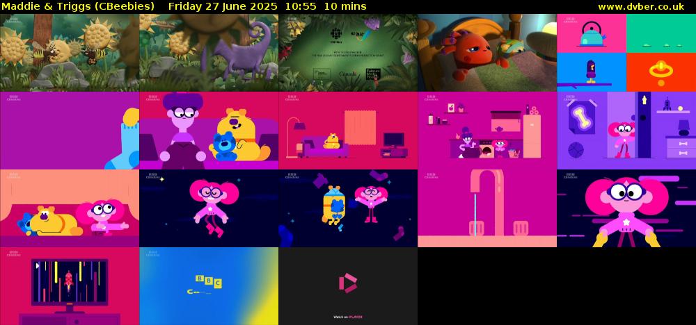 Maddie & Triggs (CBeebies) Friday 27 June 2025 10:55 - 11:05