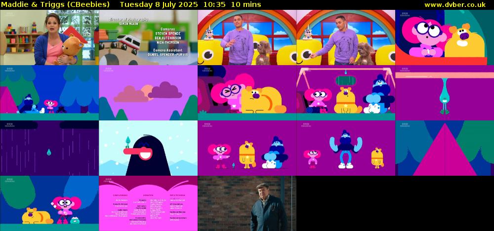 Maddie & Triggs (CBeebies) Tuesday 8 July 2025 10:35 - 10:45