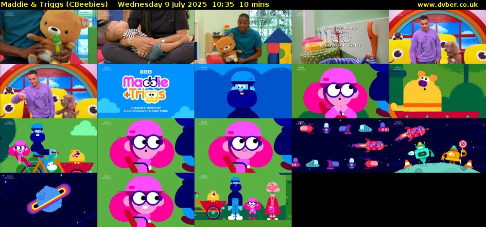 Maddie & Triggs (CBeebies) Wednesday 9 July 2025 10:35 - 10:45