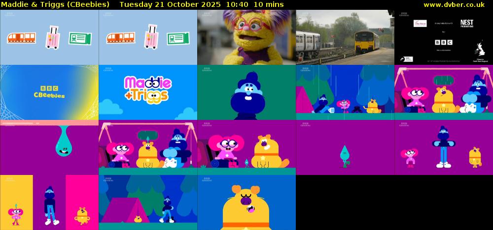 Maddie & Triggs (CBeebies) Tuesday 21 October 2025 10:40 - 10:50
