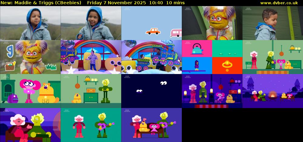 Maddie & Triggs (CBeebies) Friday 7 November 2025 10:40 - 10:50