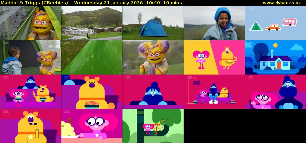 Maddie & Triggs (CBeebies) Wednesday 21 January 2026 10:40 - 10:50