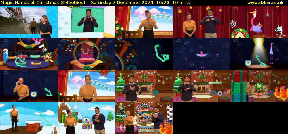 Magic Hands at Christmas (CBeebies) Saturday 7 December 2024 16:20 - 16:30