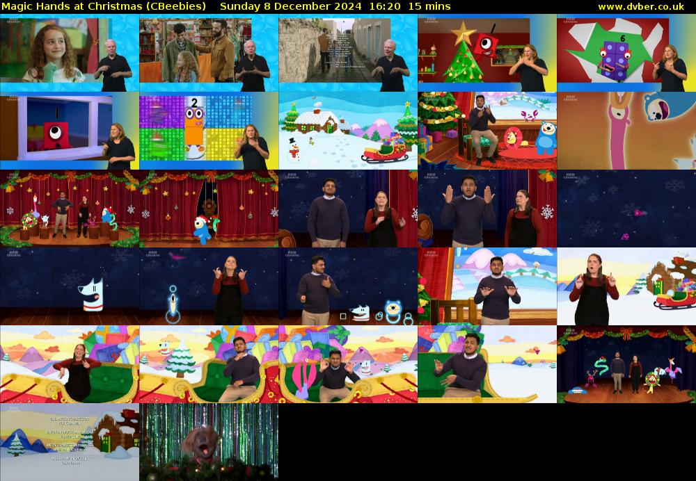 Magic Hands at Christmas (CBeebies) Sunday 8 December 2024 16:20 - 16:35
