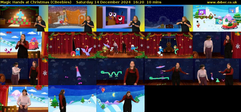 Magic Hands at Christmas (CBeebies) Saturday 14 December 2024 16:20 - 16:30