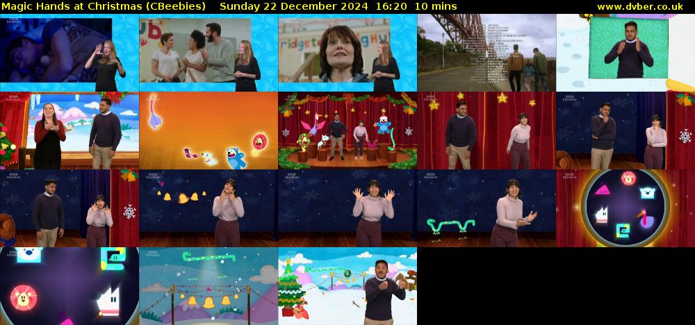 Magic Hands at Christmas (CBeebies) Sunday 22 December 2024 16:20 - 16:30