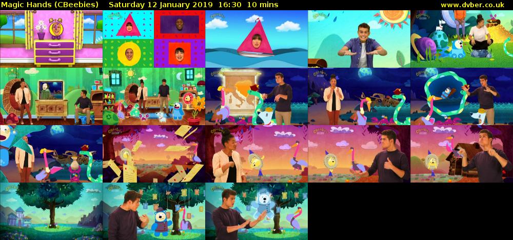 Magic Hands (CBeebies) Saturday 12 January 2019 16:30 - 16:40