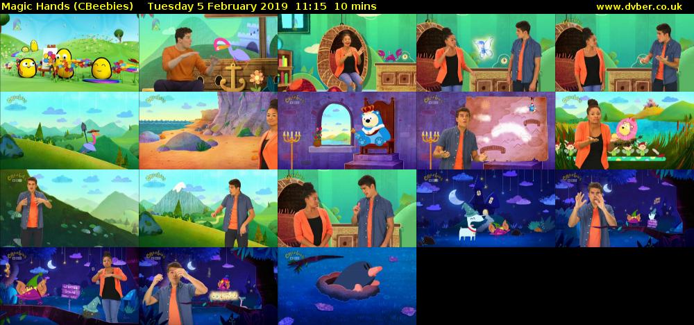 Magic Hands (CBeebies) Tuesday 5 February 2019 11:15 - 11:25