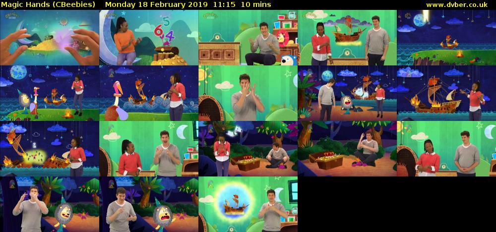 Magic Hands (CBeebies) Monday 18 February 2019 11:15 - 11:25