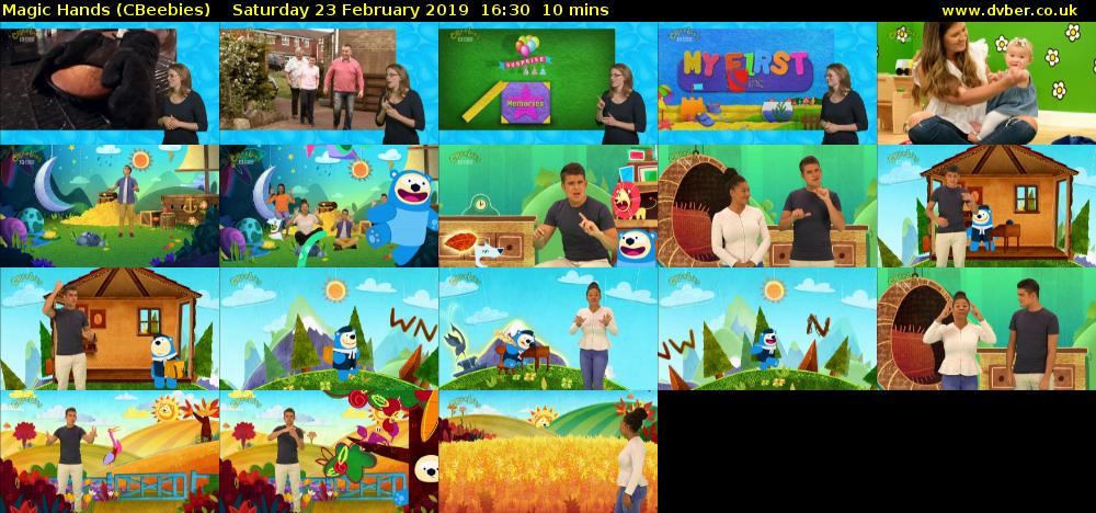 Magic Hands (CBeebies) Saturday 23 February 2019 16:30 - 16:40