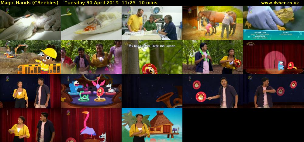 Magic Hands (CBeebies) Tuesday 30 April 2019 11:25 - 11:35