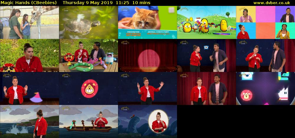 Magic Hands (CBeebies) Thursday 9 May 2019 11:25 - 11:35