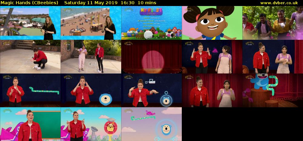 Magic Hands (CBeebies) Saturday 11 May 2019 16:30 - 16:40