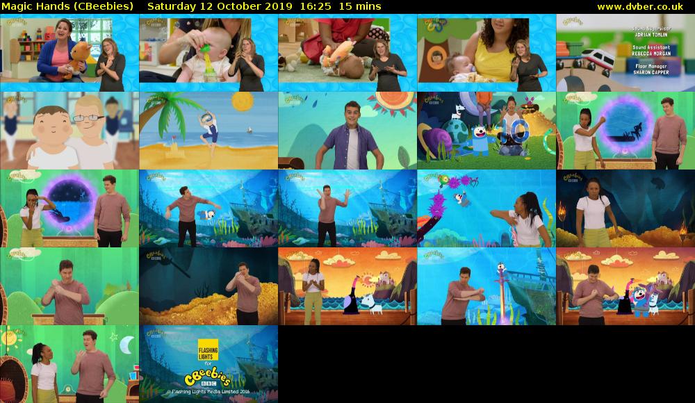 Magic Hands (CBeebies) Saturday 12 October 2019 16:25 - 16:40