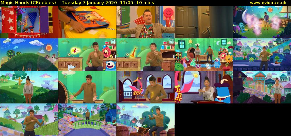 Magic Hands (CBeebies) Tuesday 7 January 2020 11:05 - 11:15