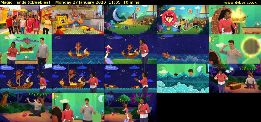 Magic Hands (CBeebies) Monday 27 January 2020 11:05 - 11:15
