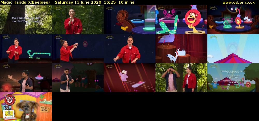 Magic Hands (CBeebies) Saturday 13 June 2020 16:25 - 16:35