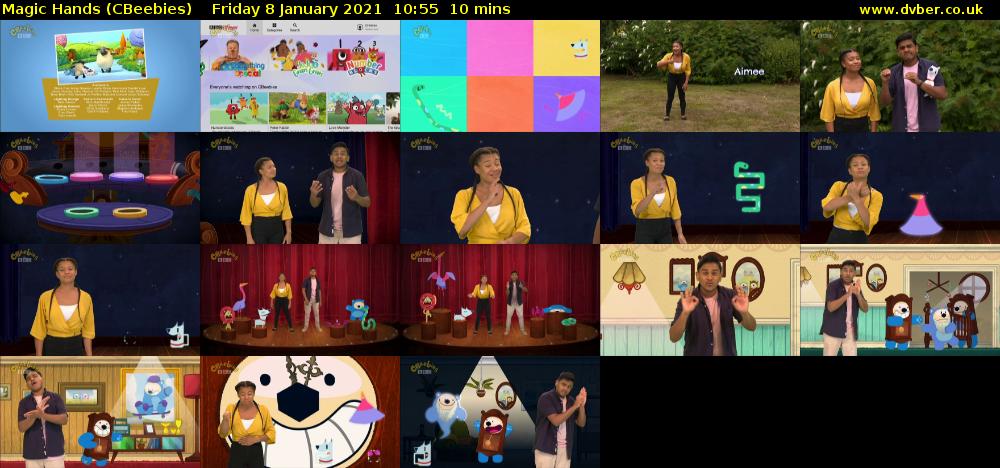 Magic Hands (CBeebies) Friday 8 January 2021 10:55 - 11:05
