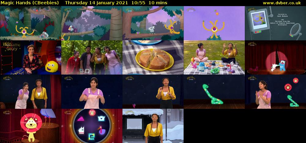 Magic Hands (CBeebies) Thursday 14 January 2021 10:55 - 11:05