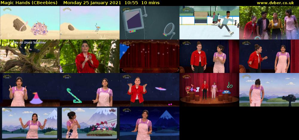 Magic Hands (CBeebies) Monday 25 January 2021 10:55 - 11:05