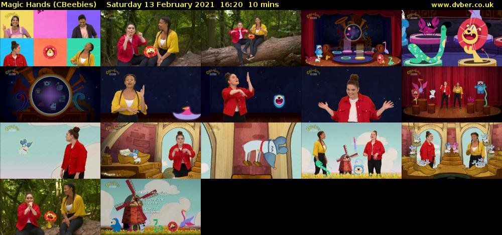 Magic Hands (CBeebies) Saturday 13 February 2021 16:20 - 16:30