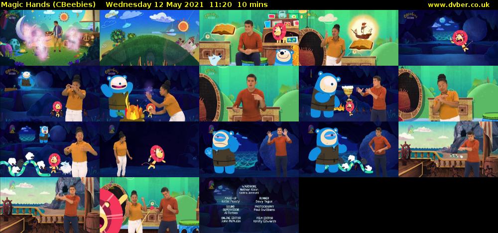 Magic Hands (CBeebies) Wednesday 12 May 2021 11:20 - 11:30