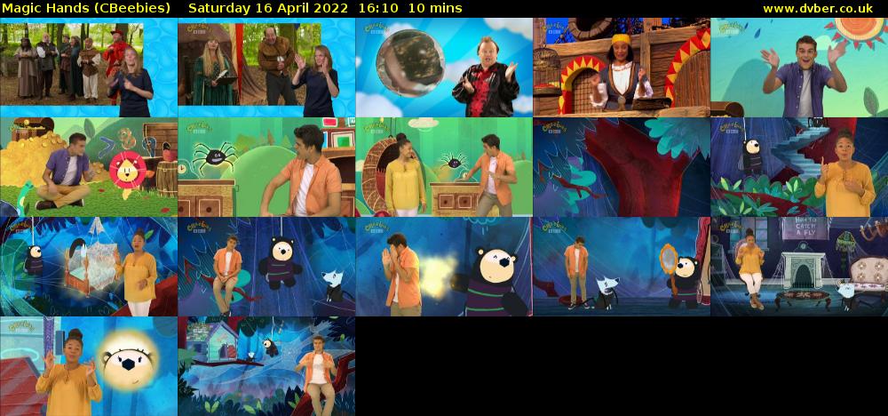 Magic Hands (CBeebies) Saturday 16 April 2022 16:10 - 16:20